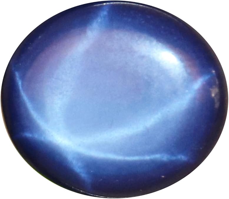 REAL-GEMS 12 Ct. 6 Rays Star Sapphire Cabochon Loose Gemstone Brilliant Round Shape For Home Office Decor Jewlery Making