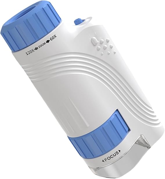 Pocket Microscope for Kids | Kids Handheld Microscope | Child-Friendly Pocket Microscope | Microscope for Children, Portable Microscope for Kids, Kids Microscope with Led Light