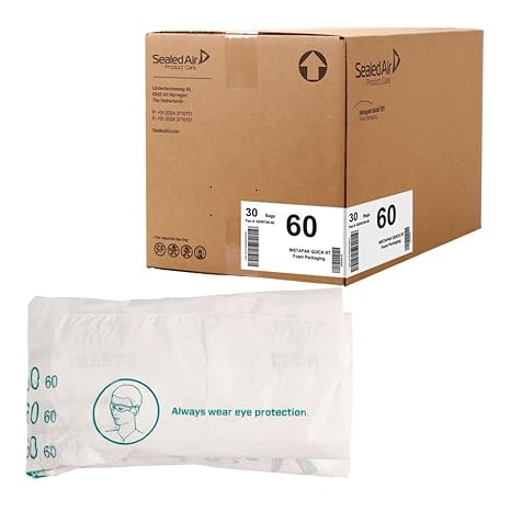 Instapak Quick IQHRT00-60#60 Bag 18" x 24" (Pack of 30), Light Blue (13132)