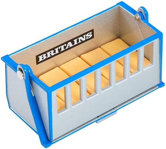 Britains, Link Box Accessory, 1:32 Scale Farm Equipment Attachment, Die-Cast Compatible with Tractor Models, Durable Rear-Mount Design, Adds Realism to Farm Playsets, for Kids and Collectors