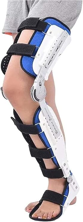 Fully Adjustable Hip Knee Ankle Foot Orthosis Braces Knee Orthosis Support Joint Stabilizer Calf Ankle Foot Fixed Bracket (Left L)
