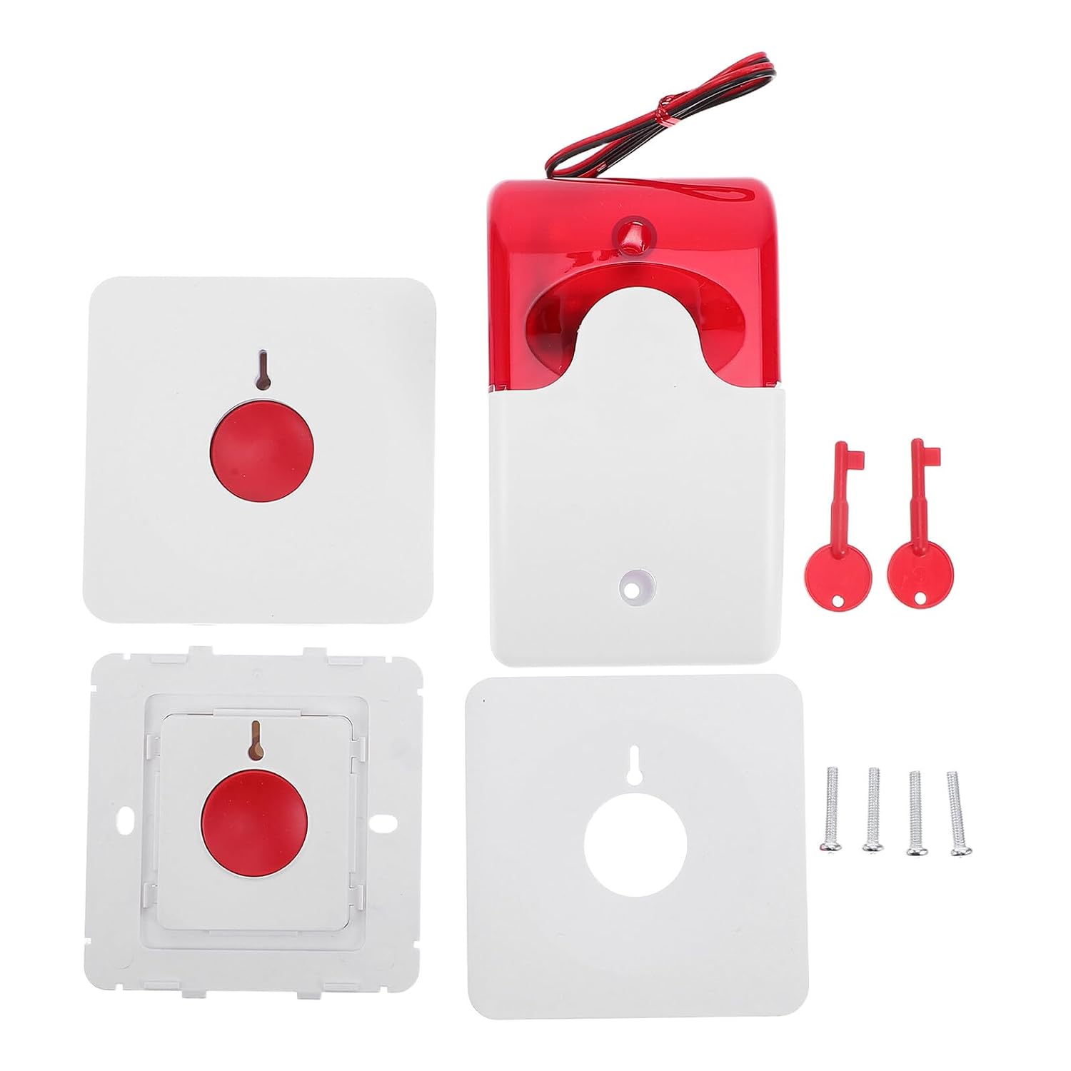 Bathroom Emergency Call Button Wall Mount Alert System for Elderly Disabled Personal Alarm Button Aid for Shower Bathroom Safety Assistance