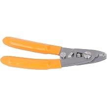 Asixxsix Fiber Optic Stripper, Accurate Stripping 2 Hole Design Stainless Steel Fiber Stripper Tool, Optical with 1.5mm Hex Wrench for Technicians Electricians Installers