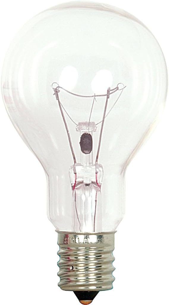 Satco S2744, A15 Incandescent Bulb, E17 Base, 40W, Clear, Replacement Bulb