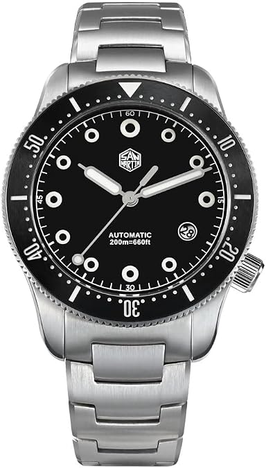 San Martin YN55 Automatic Mechanical Diver Men Watch Stainless Steel Waterproof Diving Wristwatch