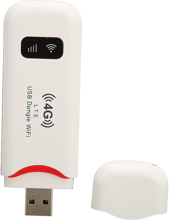 Portable Wi-Fi Hotspot Router with USB Adapter, Supports 10 Devices Simultaneously, High-Speed Stable Connection, WPA/WPA2 Encryption, Compact Design for Home, Travel & Office Use, White