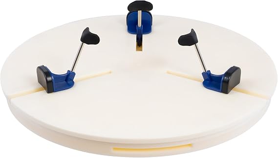 DYRABREST Portable Pottery Machine Turntable Clamp Pottery, Ceramic Pottery Trimming Turntable Tools Sculpting Clamp Repair Tools for Ceramic Beginners Professionals (White)