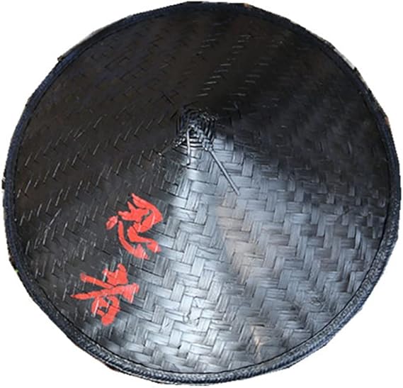 Handmade Japan Bamboo Hat Samurai Knight Cosplay Asian Fish Hat Black Cap