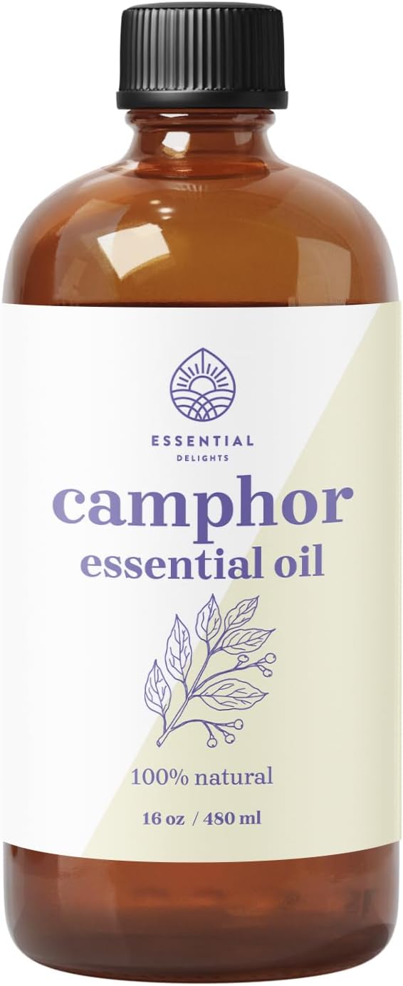 Camphor Essential Oil - Premium Grade 100% Pure & Natural Essential Oil (16 oz.) | Undiluted Oil for Aromatherapy, Soaps, Lotions, Candles | Vegan & Cruelty Free