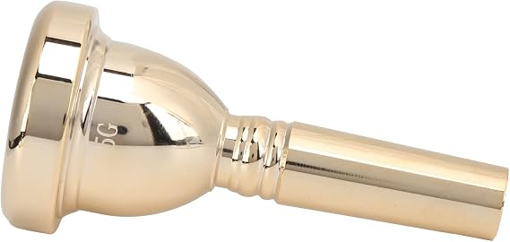Tenor Large Shank Mouth Piece,Trombone Mouthpiece,Metal 12.7mm 5G Wind Instrument Accessory Replacement (Gold)