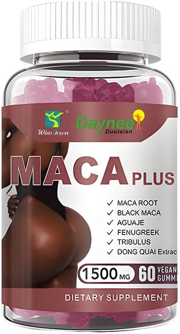 Maca Candy, containing Black maca Root and Angelica Extract, a Herbal Supplement, 60 Pieces per Pack