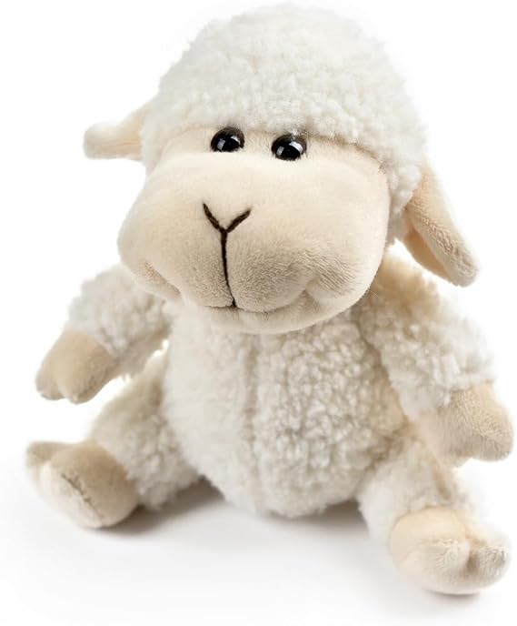 Tiny Heart Sheep Stuffed Animal, Soft Plush Lamb, Cute White Lamb Toys (Sitting Position)