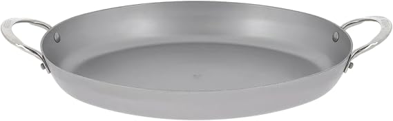 de Buyer MINERAL B Carbon Steel Oval Roasting Pan - 9.5 Diameter - Ideal for Roasting Meat, Seafood & Veggies - Naturally Non-Stick Finish - Made in France