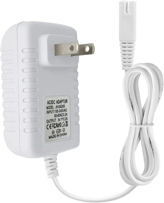 Charger Replacement for Waterpik WP360 WP462 WP450 WF13 WP100 Water Flosser, Power Cord Adapter Replacement Parts（White）