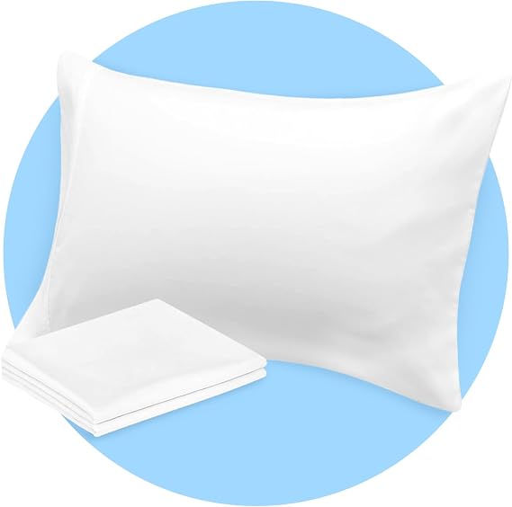 Avalon Bedding Pillow Cases Standard Size White Pillow Cases Set of 2 Cotton Blend 200 TC Soft & Breathable Perfect for Home & Hospital, Hotel Quality Queen Pillow Protectors 30x20 Inches