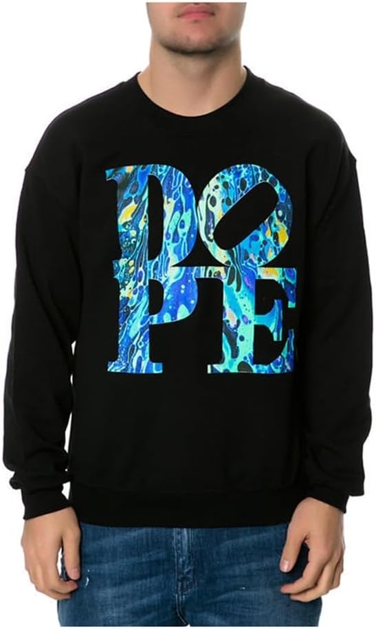 DOPE Mens The Foiled Sweatshirt, Black, Large