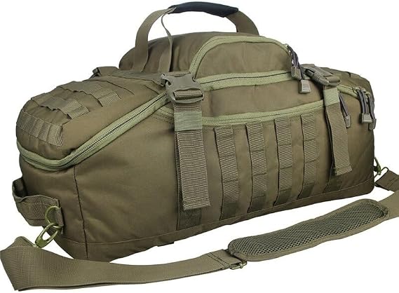 Men Army Sport Gym Bag Tactical Waterproof Backpack Camping Backpacks Sports Travel Bags, Green, S 40Litres, Backpacks