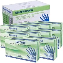 Adenna EMPOWER Disposable Nitrile Glove - 8 Mil, Medical Exam Rubber Gloves with Textured Grip, Non-Latex & Powder-Free, Cleanroom Lab & Industrial use, Case of 1000, Small, Blue