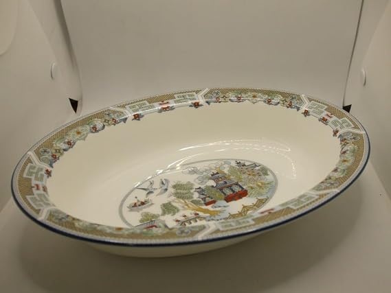 Wedgwood Chinese Legend Pattern Oval Open Vegetable Dish Width 27.5cm Made in England