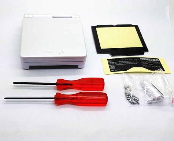 Housing Shell Case Cover + Tools For GBA SP Gameboy Advance SP Repair Part (White)