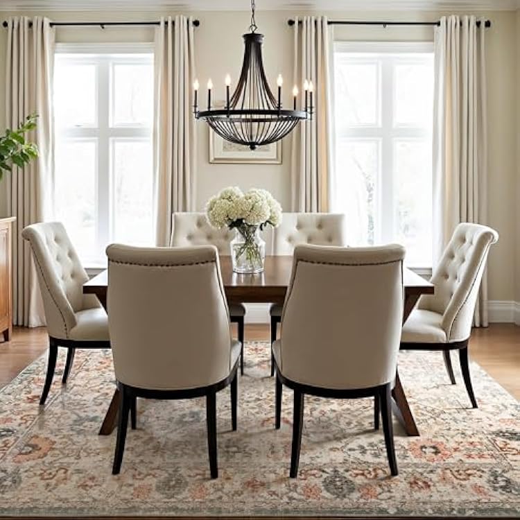 nuLOOM Performance Oriental Style Area Rug, Vintage Design, Durable, Easy to Clean, Lenore Beige, 8 x 10