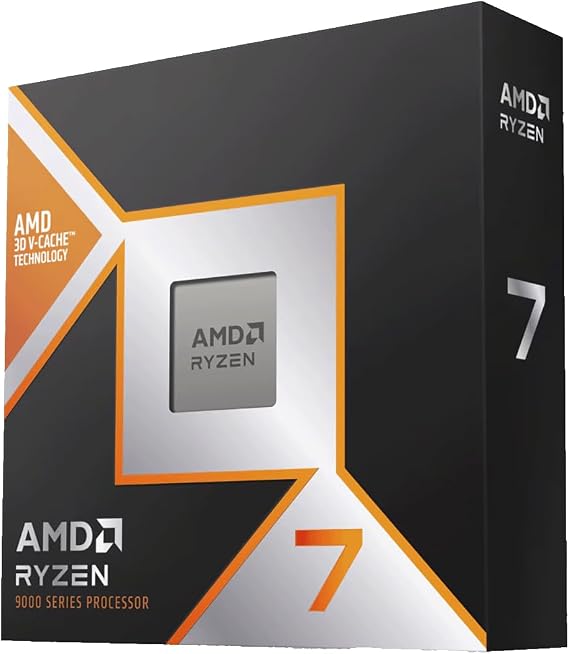 AMD Ryzen 7 9800X3D Processor, No AM5 Cooler, 4.7 GHz, 8 Core/16 Wire, 104 MB, 120W, Authorized Reseller, 100-100001084WOF/EW-1Y