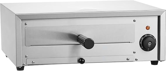 Happybuy Countertop Electric Pizza Oven, 12-inch, 1500W, 122-662F Temp Range, Stainless Steel Construction, Easy-to-Clean Crumb Tray, for Commercial & Home Use