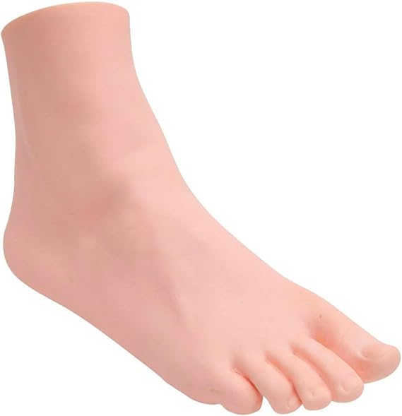 Fake Feet,Lifelike Manikin Feet ,Lifesize Female Mannequin Foot Model for Painting Teaching Arts Drawing Sketching Jewelry Display -Right Foot,22.5cm, Fake Foot