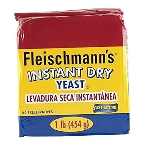 Fleischmanns Yeast, Fleischmanns Instant Dry Yeast, 16 Ounce - 1 Pack, Fast-Acting, Gluten Free, No Preservatives.
