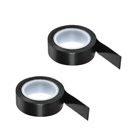 2Pcs Black 13mmx10m PTFE Teflon Tape Nonstick Tape 500F High-Temp Fiberglass Adhesive Tape High Temperature Tape