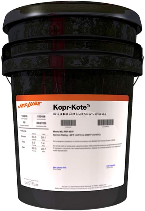 Jet-Lube Kopr-Kote - Copper Based | High Temperature | EP Lubricant | Anti-Seize | Military Grade | Low Friction | Water Resistant | 2.5 Gal.
