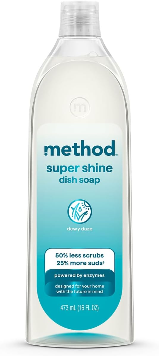 method Super Shine Liquid Dish Soap, Dewy Daze Scented, 16 fl oz