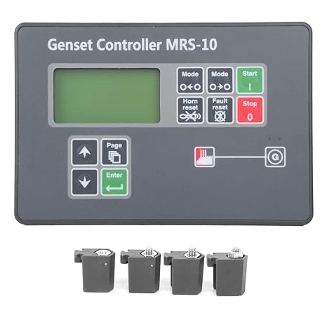 Genset Controller, MRS10 Generator Self-Starting Controller Control Module LED Display with Measurement, Control Generator Engine Controller