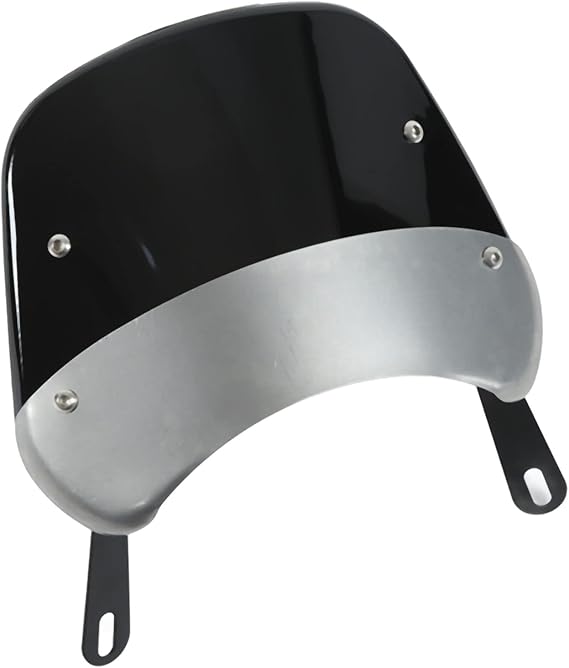 Motorcycle Windshield Vintage Style Anti Crack Front Fairing for Motorbike Riders ABS Metal 7.5" 9.45"