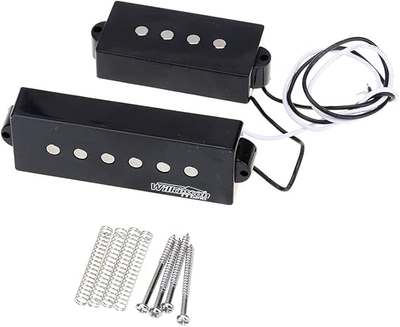 Wilkinson M-series WOPB5 Variable Gauss Ceramic Precision Bass Humbucker Pickups Set for 5-string PB Style Electric Bass, Black