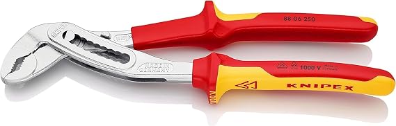 KNIPEX 88 06 250 Alligator® Water Pump Pliers chrome plated insulated with multi-component grips VDE-tested 250 mm