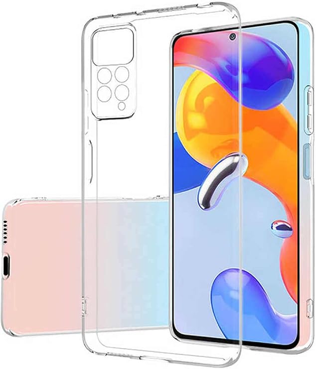 KZY İLETİŞİM Xiaomi Redmi Note 11 Pro Kapak Kamera Korumalı Tıpalı Şeffaf Silikon Kılıf