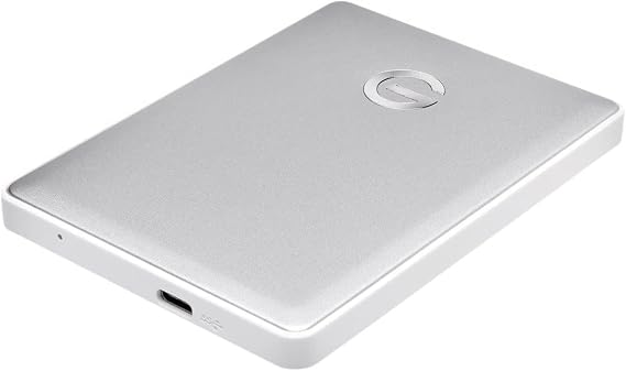 G-Technology 1TB G-DRIVE mobile USB-C (USB 3.1 Gen 1) Portable External Hard Drive, Silver - 0G10264