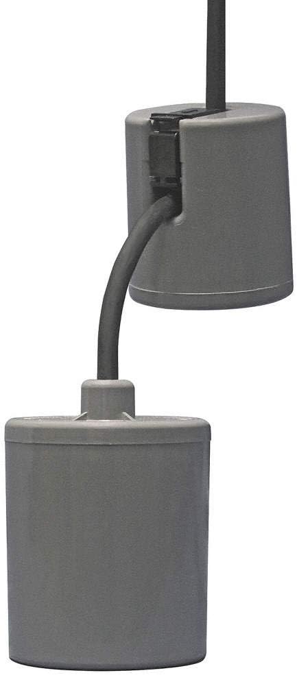 Float Switch, SPDT, PVC, Grey, Automatic, Wide Angle