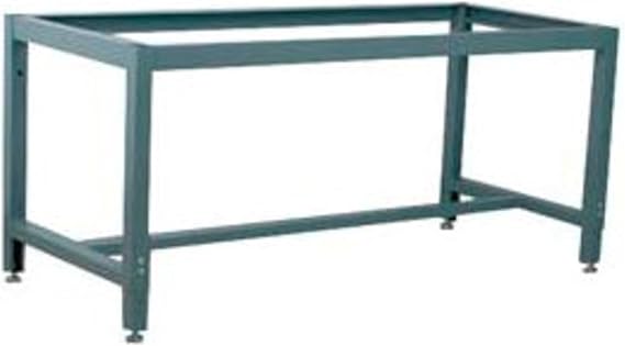 Adjustable Height Box Tube Workbench Frame, 52" W X 27" D, Black