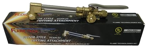 Flame Tech Medium-Duty Cutting Attachment, Two Stainless Steel Tubes and Lever, Victor Compatible Tool Kit, Tested in the USA (VCAM-22)