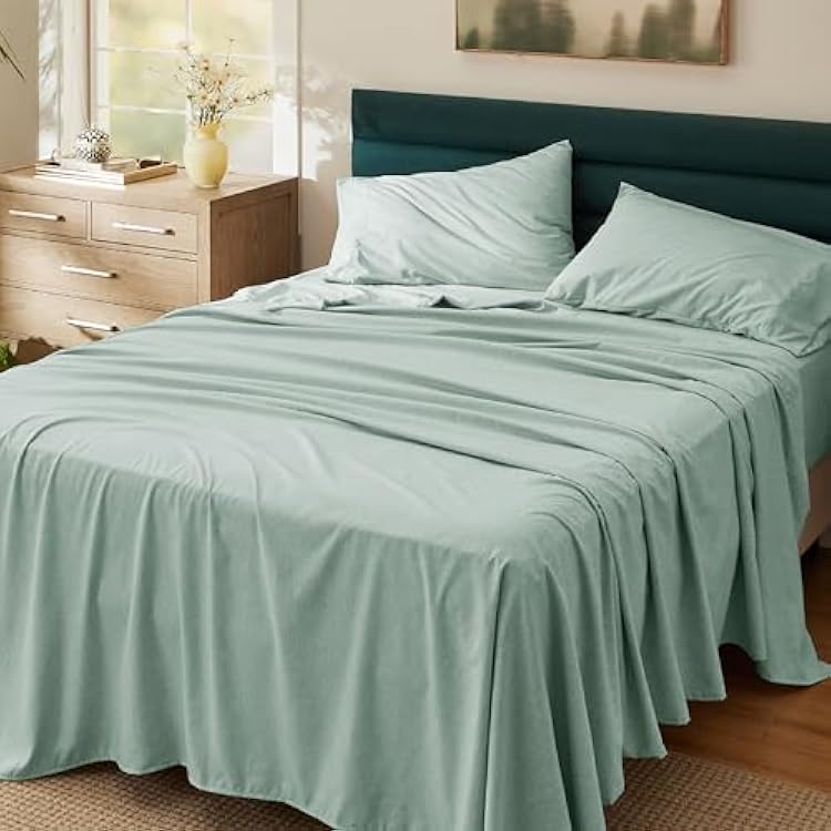 Bedsure Full Size Bed Sheets - 4 Pieces, Soft & Cooling Full Sheets, Luxury Cationic Dyed, Deep Pockets & Easy-Fit, Breathable & Wrinkle Free, Sage Green