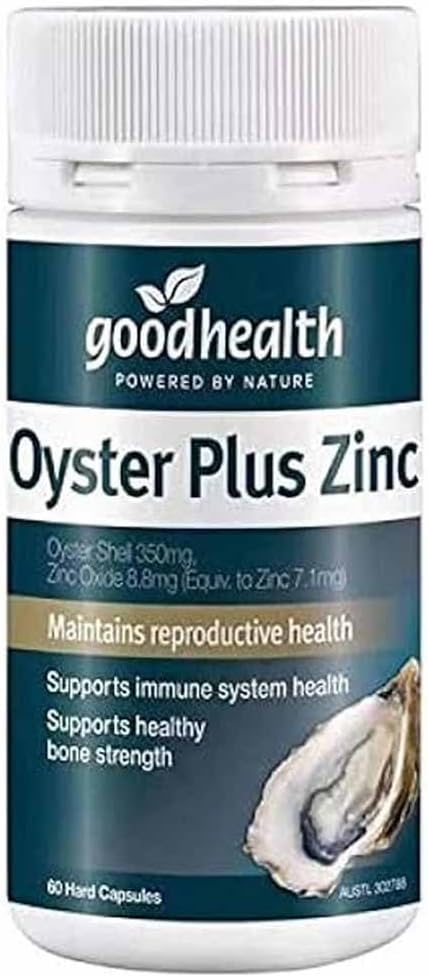 Goodhealth Oyster Plus 60 Capsules Marine Nutrient Supplement with Zinc and Taurine for Health and Vitality Supports Immune and Reproductive Healt