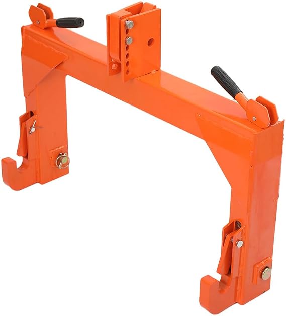 3 Point Quick Hitch for Category 1 & 2 Tractors, Tractor Quick Hitch with 3000 lbs Capacity, Quick Attach Adapter with 5 Level Top Hook & 2" Receiver - Farm Implement Hitch for Plows, Mowers, Tillers