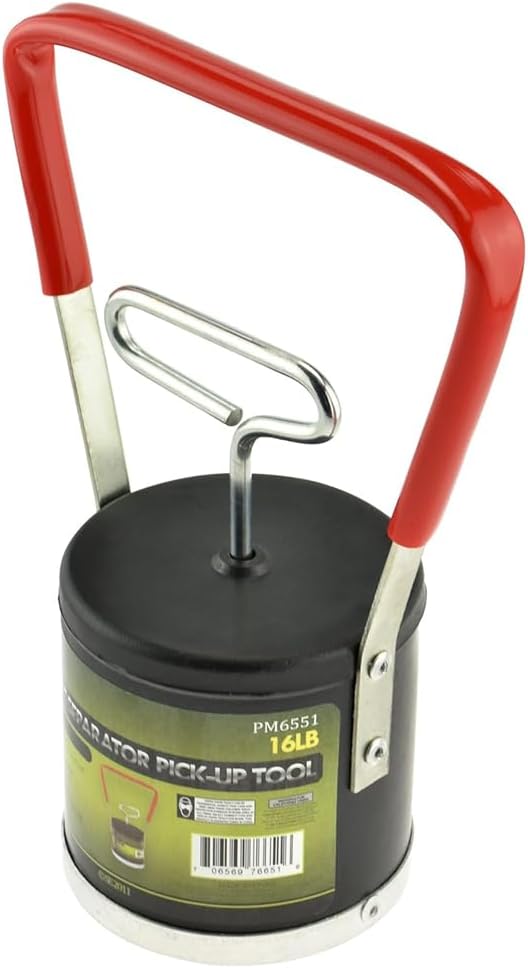 SE Magnetic Separator Pick-Up Tool with Quick Release, Outdoor Gold Panning Portable Magnetic Pickup Tool, Rubber Handle, Magnetic Capacity 16-lb