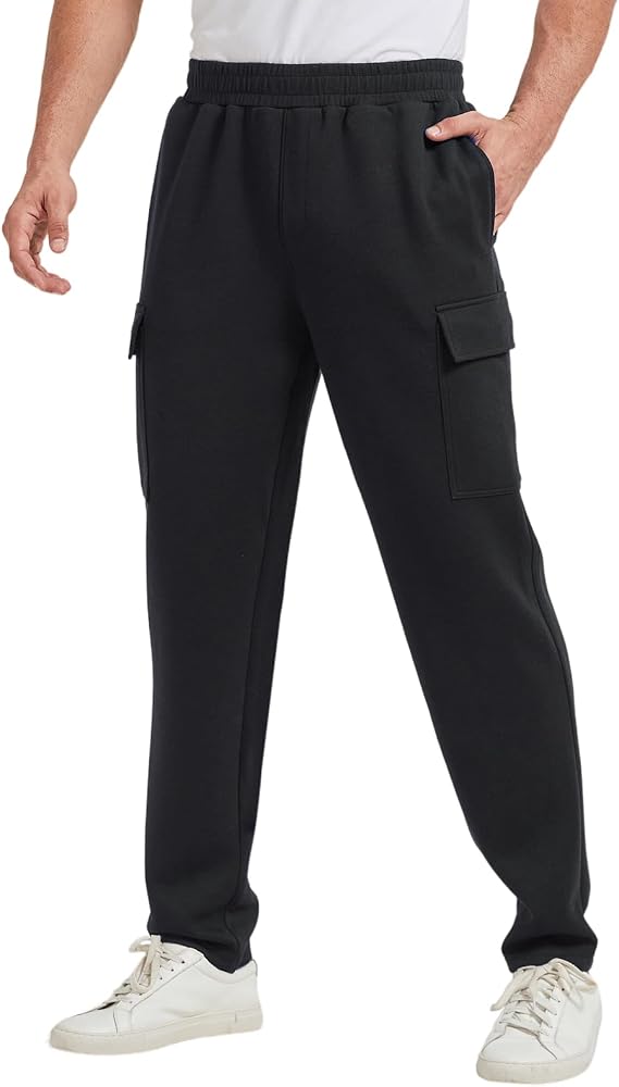 TTZ Men's Tall Cargo Sweatpants 34/36 Inseam Extra Long Workout Pants