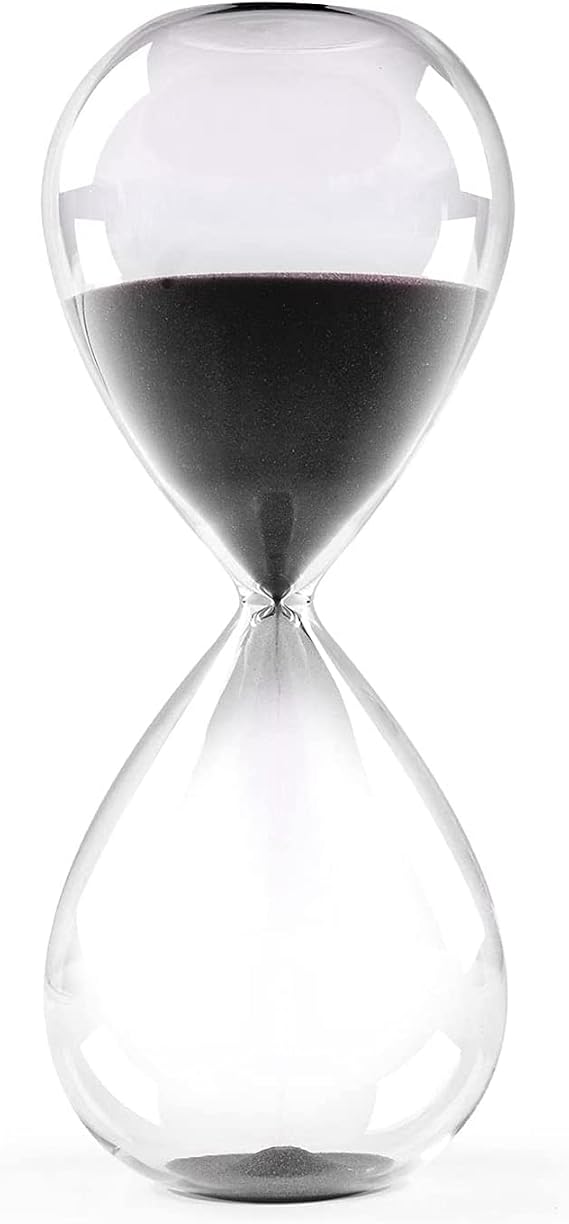 Hourglass Sand Timers, Colorful and Fashion, Biloba Sand Timer Inspired Glass 3mins / 5mins / 15mins / 30mins / 45mins / 60mins for Home, Office Desk Decor