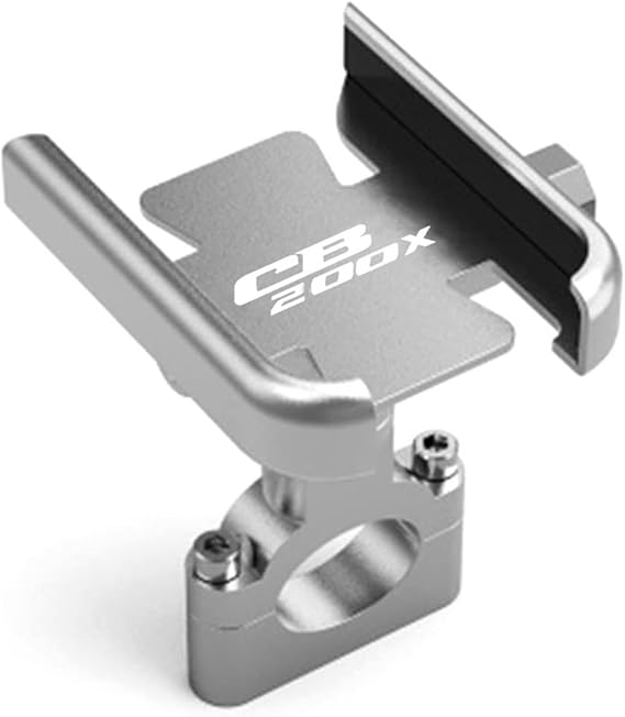 Cell Phone Holder Motorcycle Handlebar Back Mirror Mobile Phone Holder for Honda CB200X CB 200X 2024(Handlebar Silver)