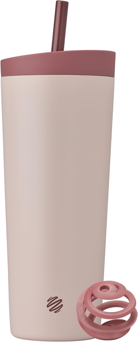 BlenderBottle Tumbler 2-in-1 Stainless Steel Shaker Cup 24 oz Sahara Sunset