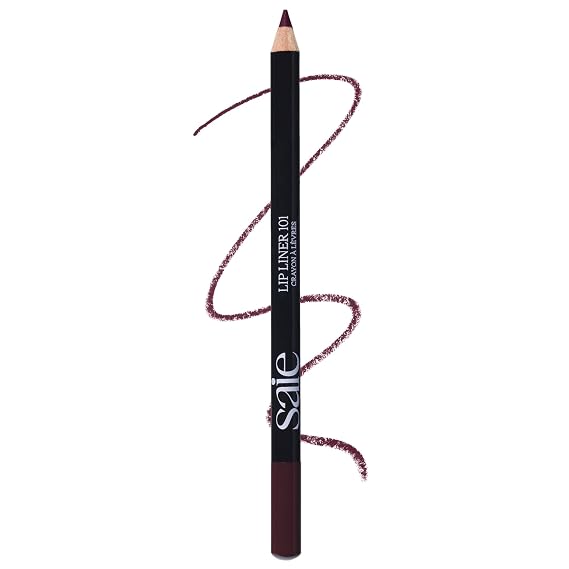 Saie Lip Liner 101 - Lip Pencil Made with a Creamy, Soft Matte Formula for a Naturally Framed or Fully Filled Look - Supercharged with Shea Butter & Jojoba Oil - Bite (.05 oz)